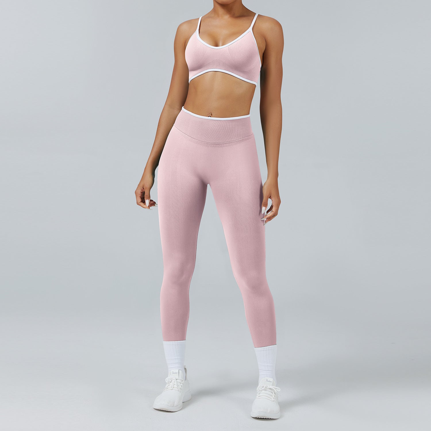 Seamless Back-Support Yoga and Fitness Set for Running Workouts