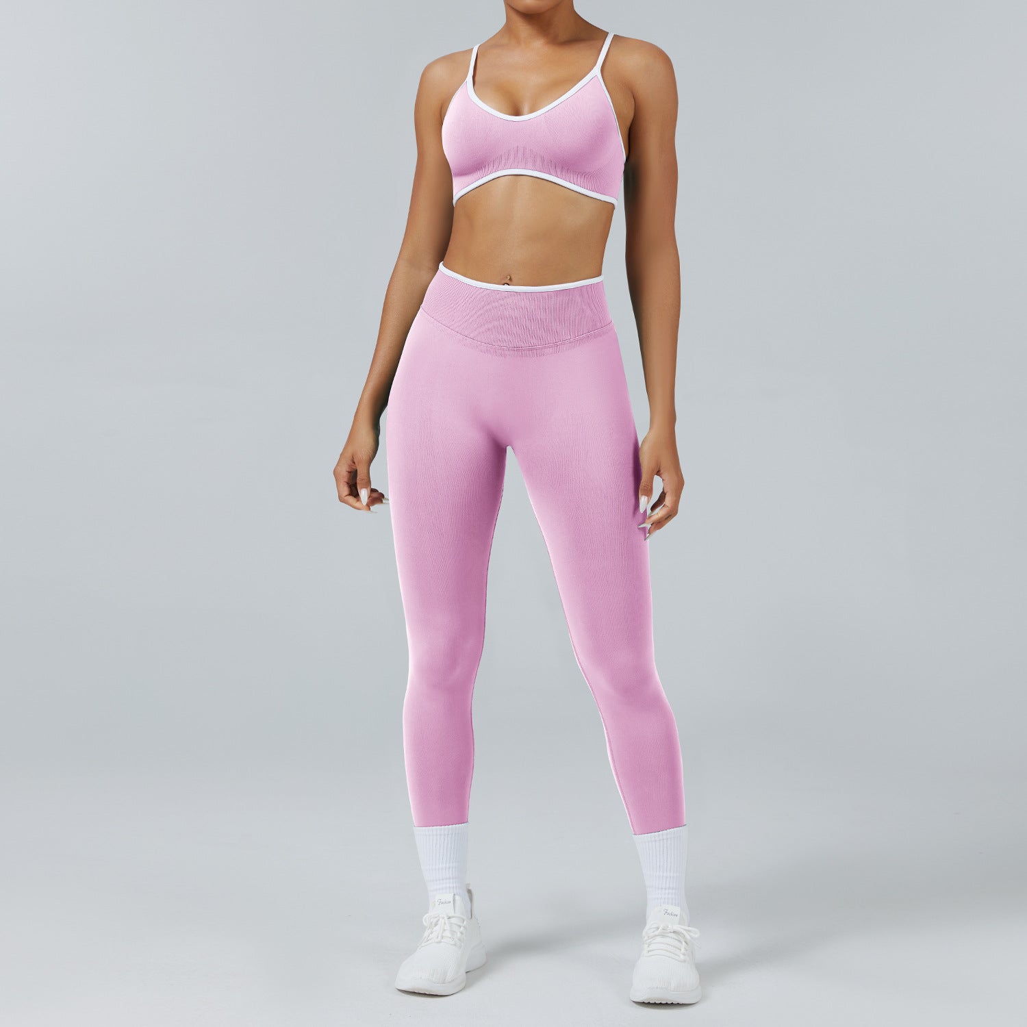 Seamless Back-Support Yoga and Fitness Set for Running Workouts