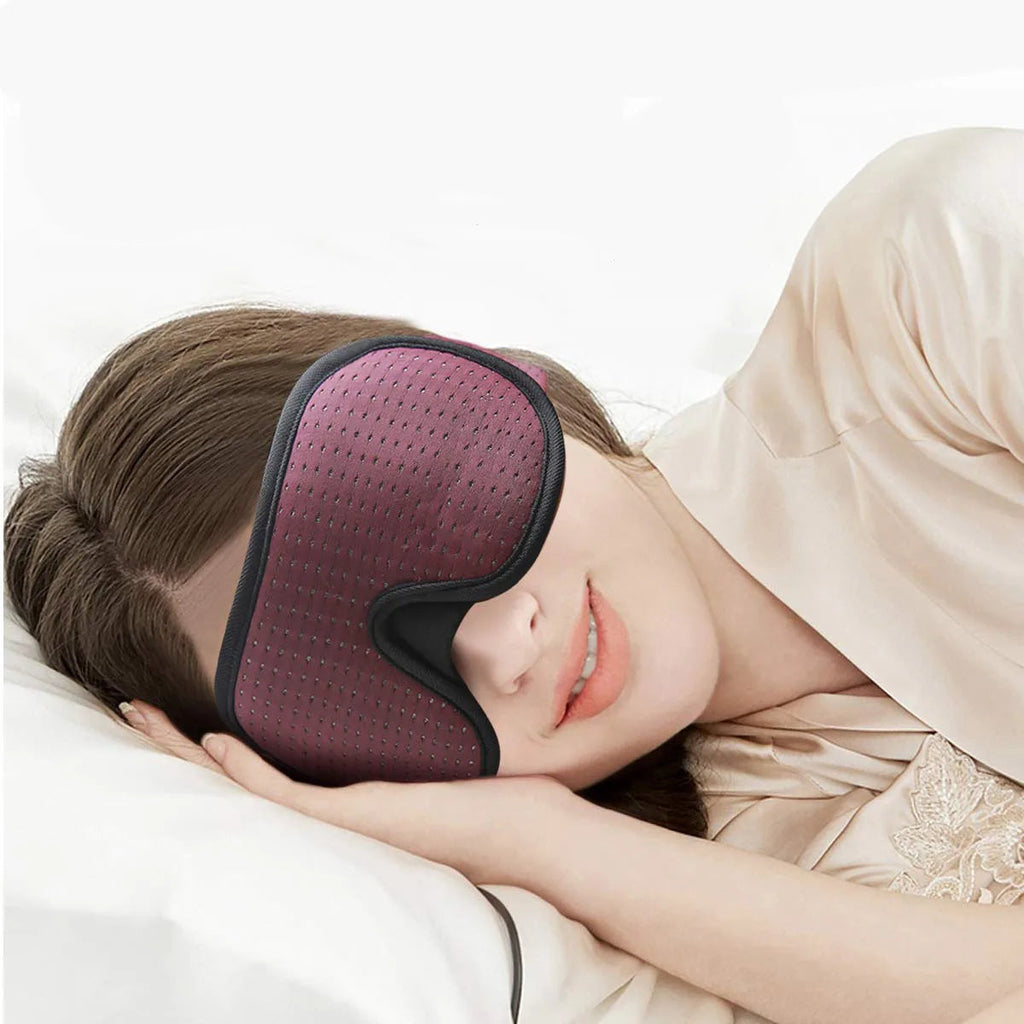 3D Padded Sleep Mask to Block Light for Restful Sleep