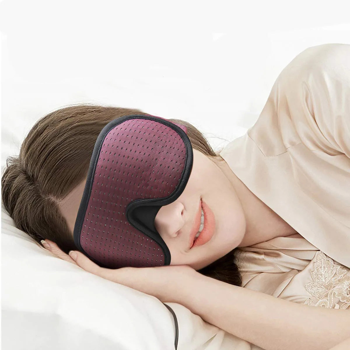 3D Padded Sleep Mask to Block Light for Restful Sleep