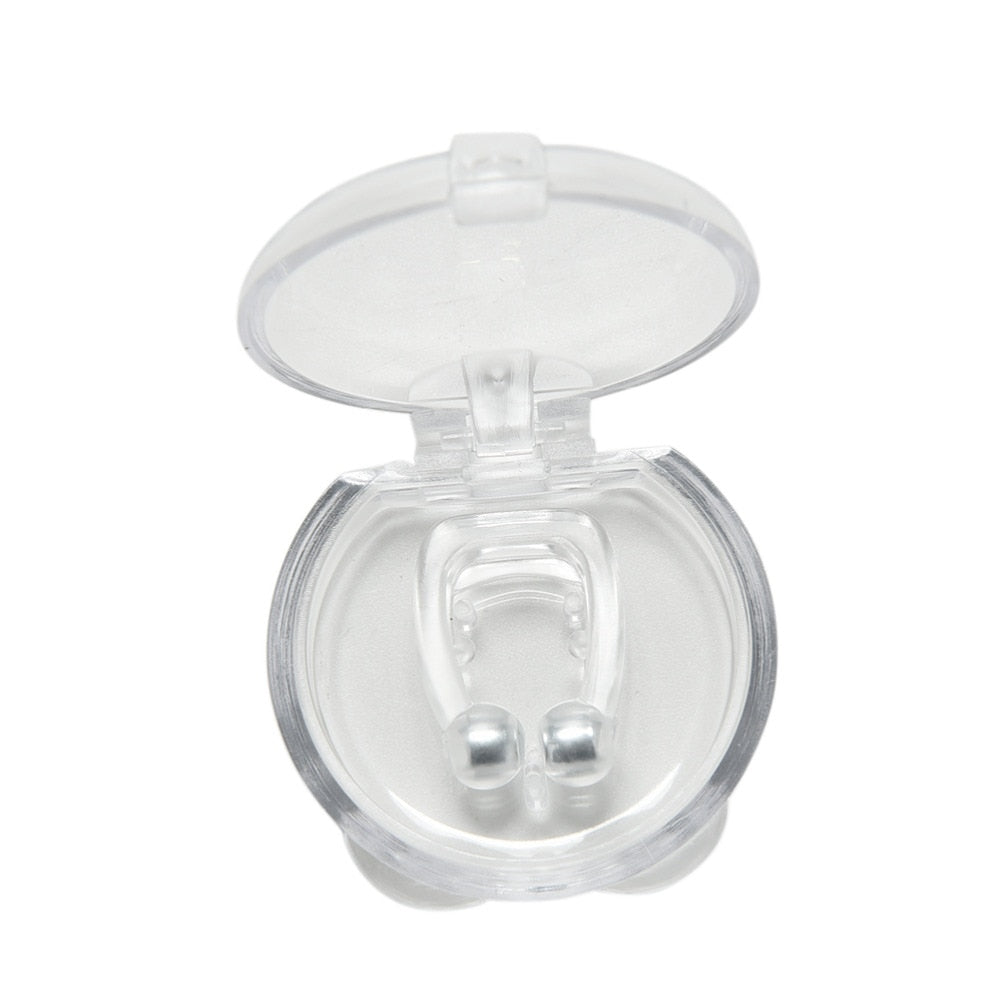 Silicone Magnetic Anti-Snore Nose Clip with Case for Sleep