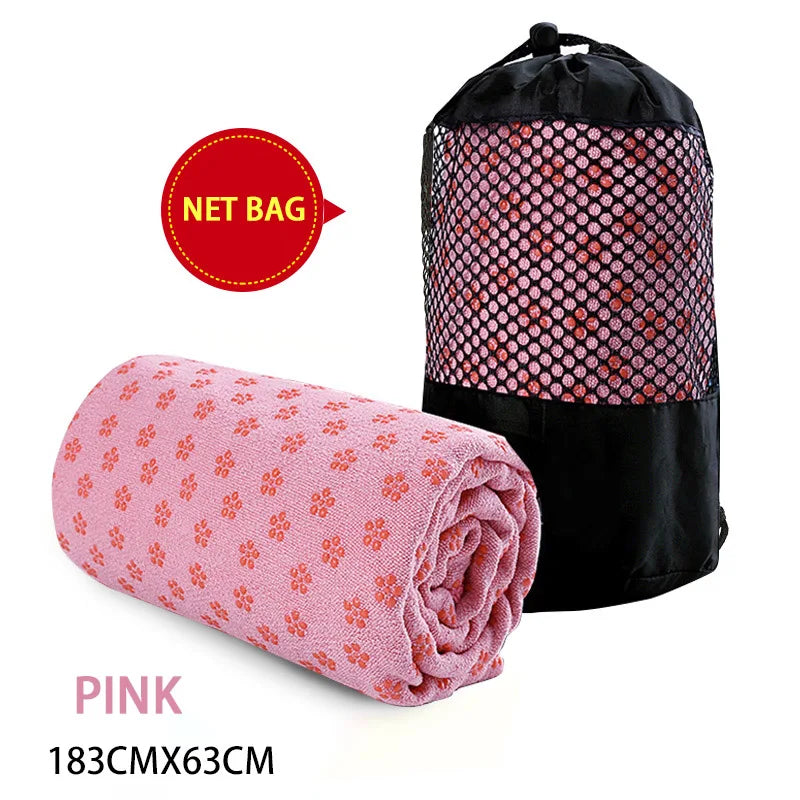 Non-Slip Hot Yoga Towel and Pilates Mat for Fitness