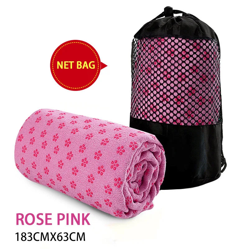 Non-Slip Hot Yoga Towel and Pilates Mat for Fitness