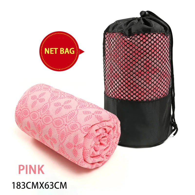 Non-Slip Hot Yoga Towel and Pilates Mat for Fitness
