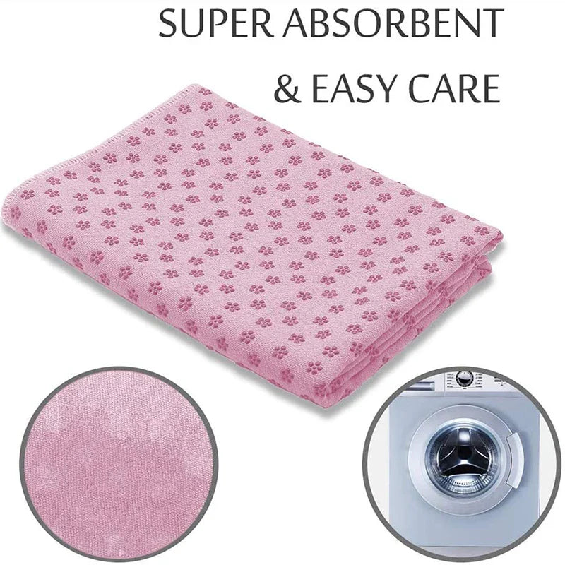 Non-Slip Hot Yoga Towel and Pilates Mat for Fitness
