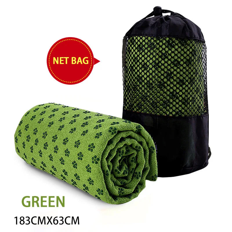 Non-Slip Hot Yoga Towel and Pilates Mat for Fitness