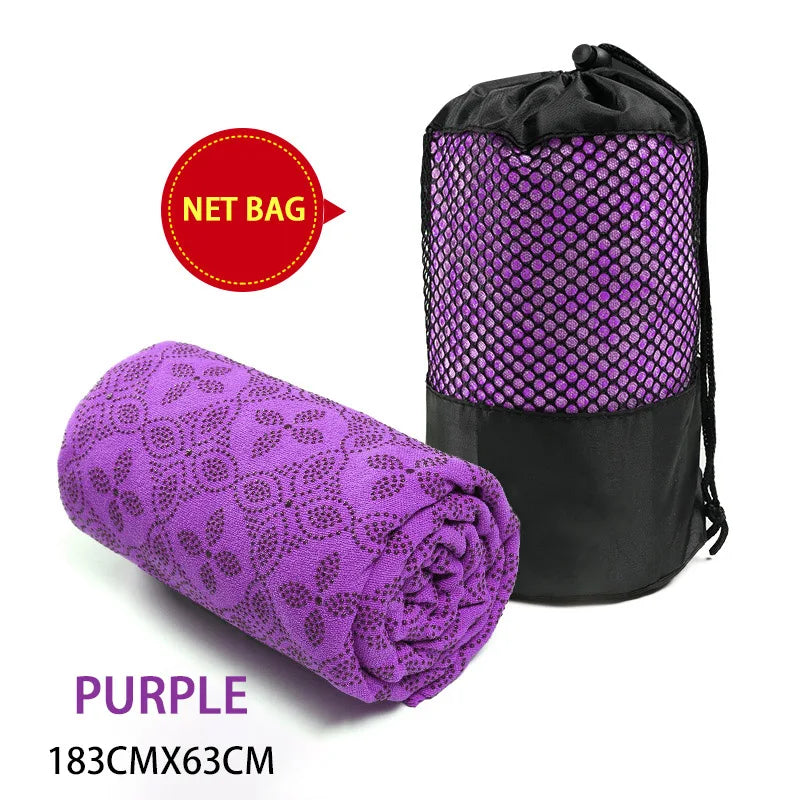 Non-Slip Hot Yoga Towel and Pilates Mat for Fitness