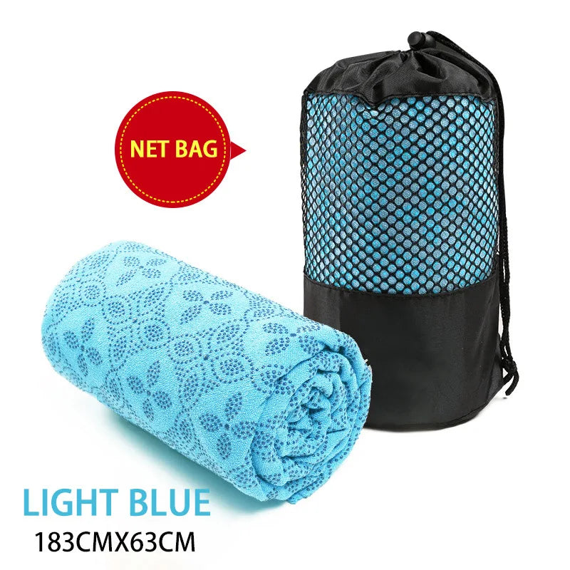 Non-Slip Hot Yoga Towel and Pilates Mat for Fitness