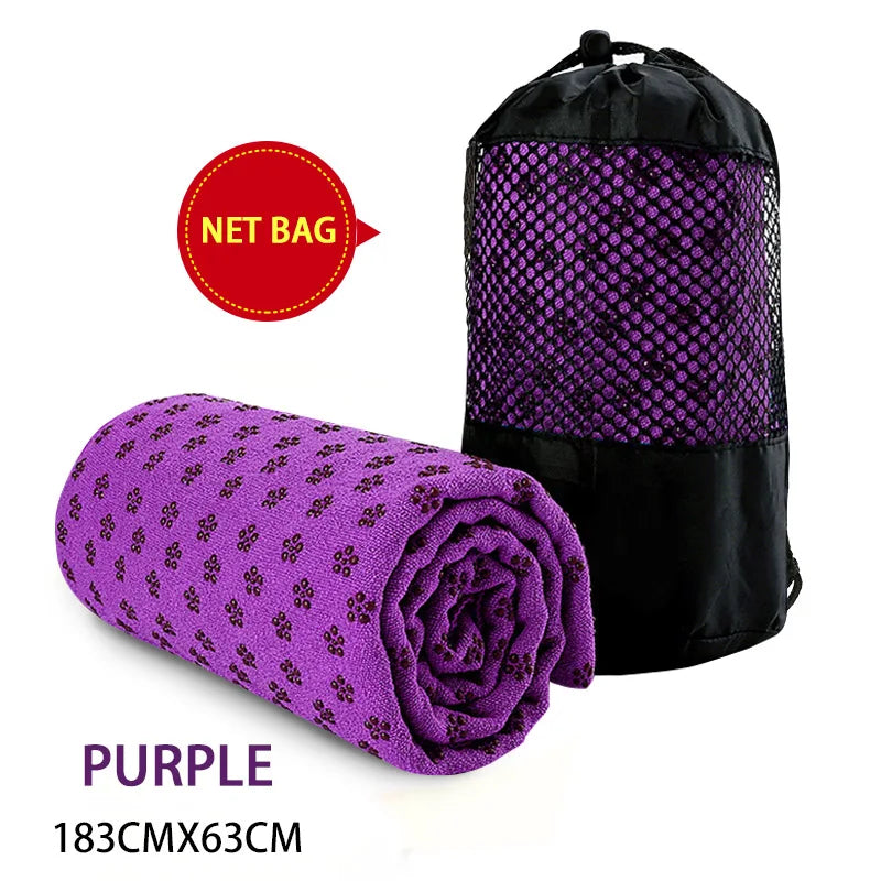 Non-Slip Hot Yoga Towel and Pilates Mat for Fitness