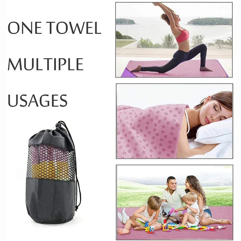 Non-Slip Hot Yoga Towel and Pilates Mat for Fitness