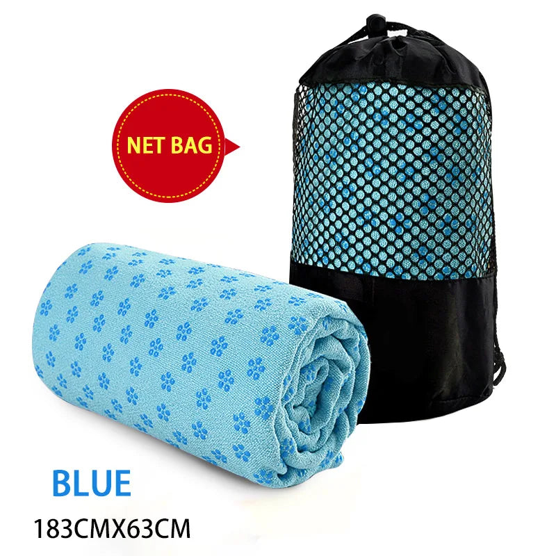 Non-Slip Hot Yoga Towel and Pilates Mat for Fitness
