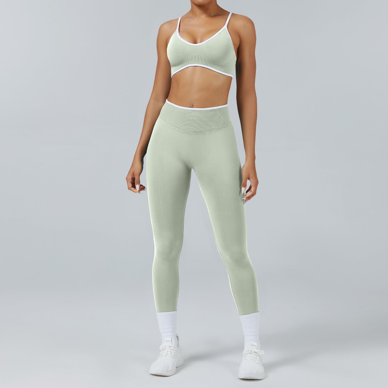 Seamless Back-Support Yoga and Fitness Set for Running Workouts