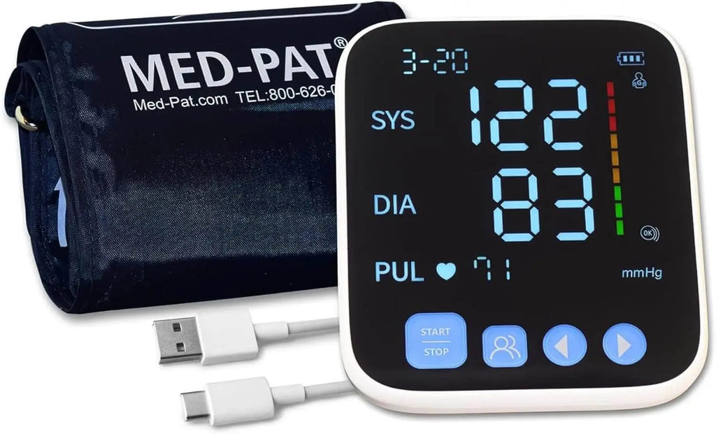 Med-Pat BP-S Arm Blood Pressure Monitor with Easy One-Touch Operation