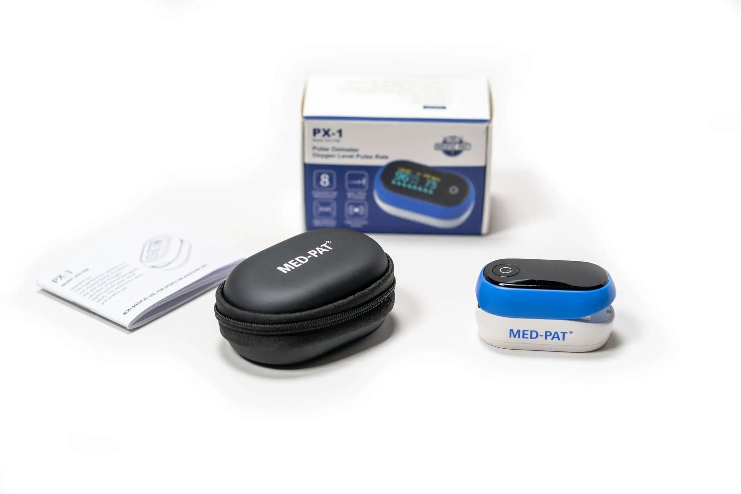 Med-Pat PX-1 Fingertip Pulse Oximeter for Accurate SpO₂ and Pulse